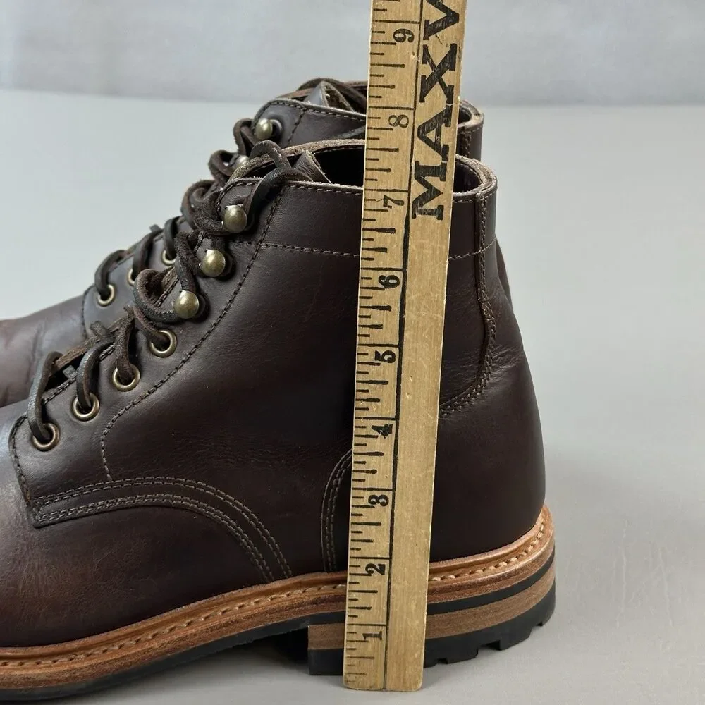 Parkhurst Allen Service Boots Mens Size 10 D Vegan Brown Leather Lace Up USA